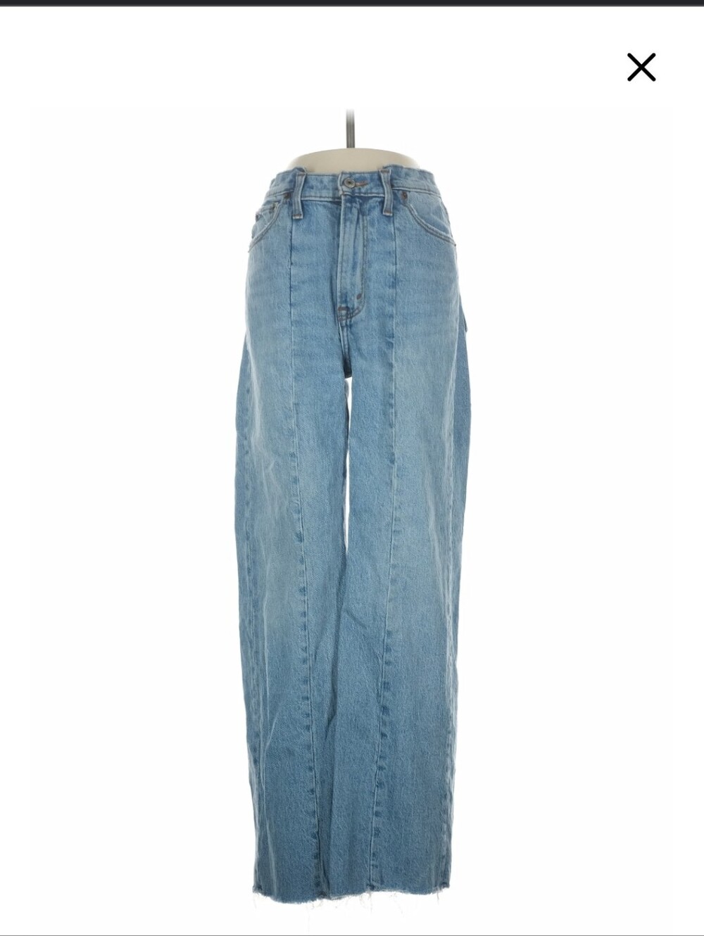 NWT Abercrombie & Fitch Light High-Rise Vertical Splice Relaxed Jeans